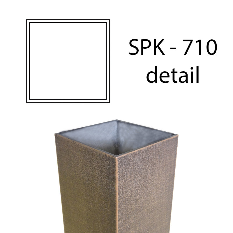 Poteau décoratif enterré Springfield H 77,5 po, Cuivre