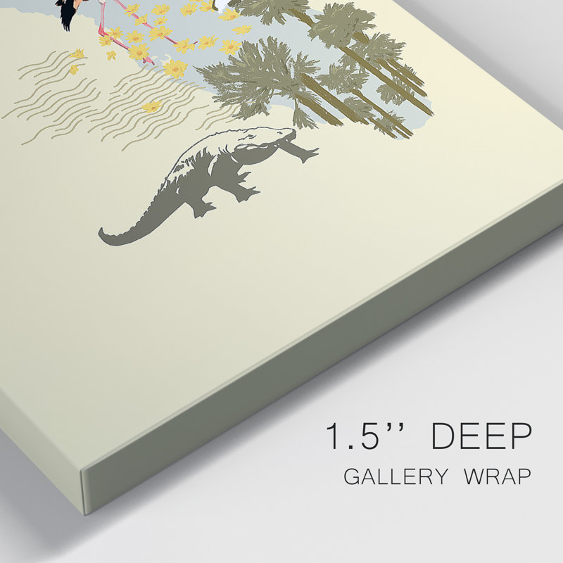 Toile tendue illustrée State-Florida Premium Gallery - prête à être accrochée, H 12 po x l 16 po x P 1 po
