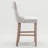 Velvet Upholstered Bar stools with Chrome Nailhead Trim and Wooden Legs (Beige,Set of 2)-694469927-694469924