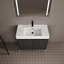 Meuble-lavabo sur pied 36 po avec lavabo en résine, armoire de rangement avec portes à fermeture douce (ensemble Kd)