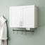 Armoire murale blanche pour salle de bain avec tablette réglable, barre à serviettes, 5 crochets - panneau de particules de 15 mm, pour l'organisation de la cuisine, rangement au-dessus de la toilette 31,68 x 11,79 x 30 po, armoire, blanc, crochets, tableau,