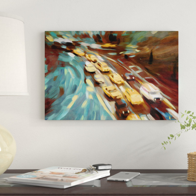 «Velvet Highway» par PI Studio - impression sur toile tendue, H 12 po x l 18 po x P 1,5 po, Toile tendue, Pas de tapis