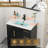Skeen 30" Mid-century Modern Single Bathroom Vanity Set With Resin Sink Top, Faucet, Assembly Required-918229375-918229374