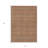 3' X 5' Orange And Taupe Striped Washable Indoor Outdoor Area Rug
