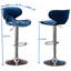 Tabouret de bar pivotant rembourré en velours Masaccio, ensemble de 2-1162842547