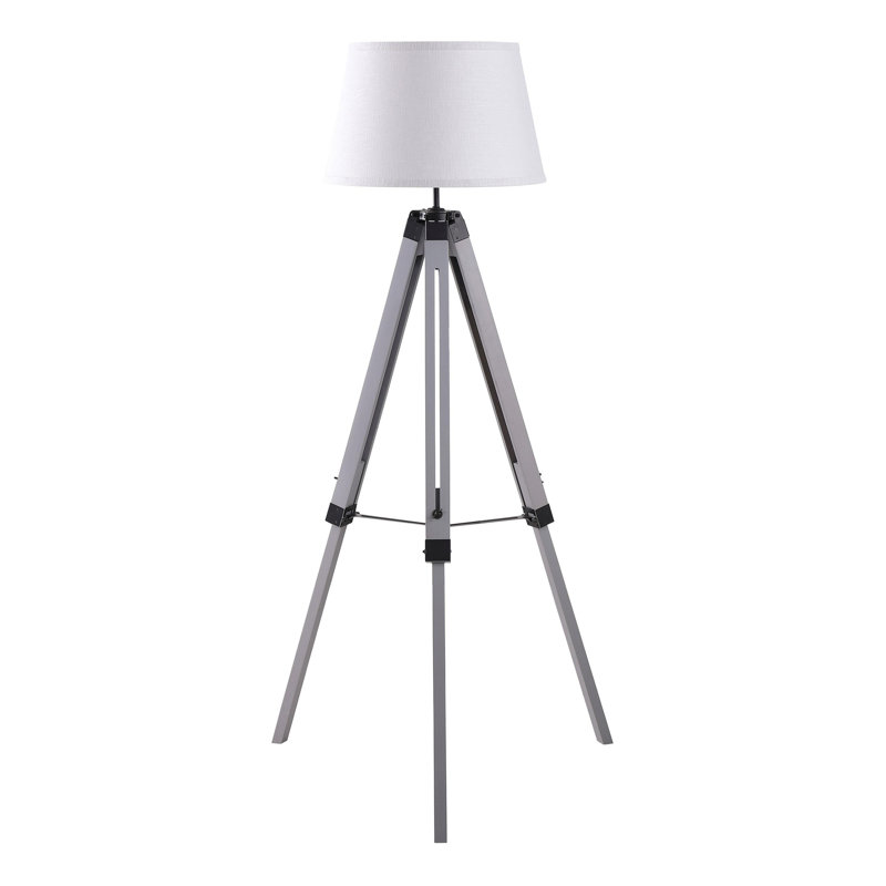 Lampe trépied 56 po gris