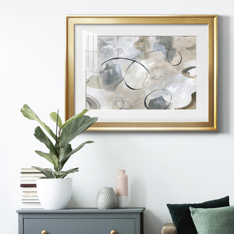 Crescendo - peinture encadrée, H 26,5 po x l 36,5 po x P 1,5 po, Cadre doré
