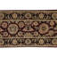 Manchuria Wool Oriental Area Rug in Black/Wine