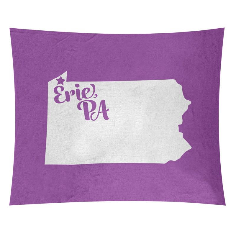 Tapisserie Erie, Pennsylvanie, H 68 po x l 80 po, Violet
