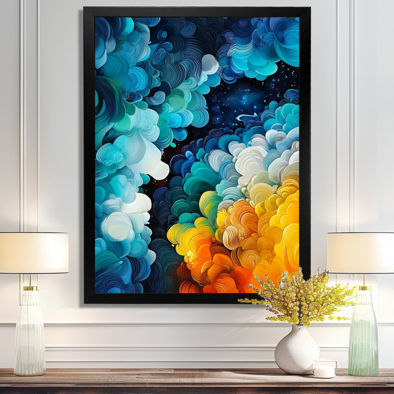 Okajima - Abstract Wall Art Prints, Noir, noir, noir, noir, H 20 po x l 12 po, Reproduction encadrée d'une seule photo
