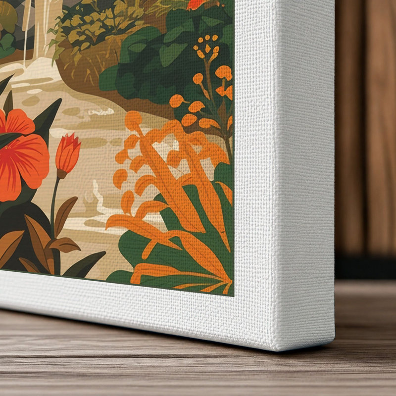 Pastoral Garden Dreams Boho - Wrapped Canvas, 36x24 - 91.4 x 61.0 cm, White Border