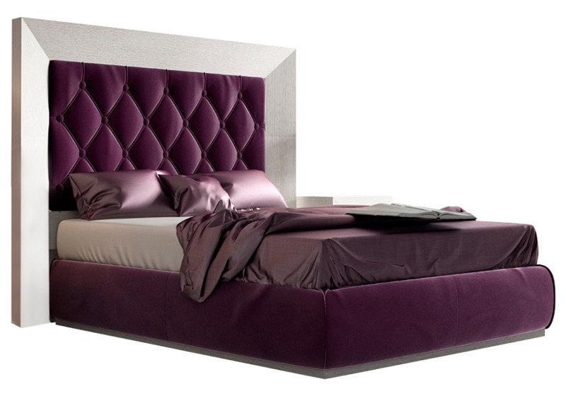 Upholstered Panel Bed, Queen