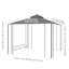 Parasol d'extérieur portatif 10 'x 10' avec pare-soleil portable, gris