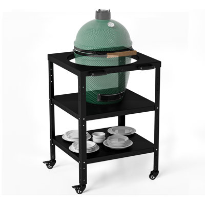 Table de gril pour grand gros œuf vert, structure de nid modulaire avec roue et crochet, support de cuisson extérieur pour barbecue familial, compatible avec les gros œufs verts de modèle M / L