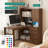 L Shaped Desk with Charger,Computer Desk with Drawers,Bookshelf, with LED Light,Modern Corner Desk,Home Office Desk,L-Shaped Study Table Writing Desk,Corner Gaming Computer Desk with Storage-563078052-553281732