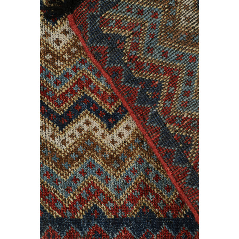 Hand Knotted Wool Area Rug in Red