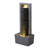 Framed Layered Rock Design Outdoor Water Fountain With Warm Glow Lighting-115255206