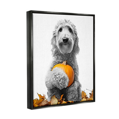 " Dog & Autumn Leaves "