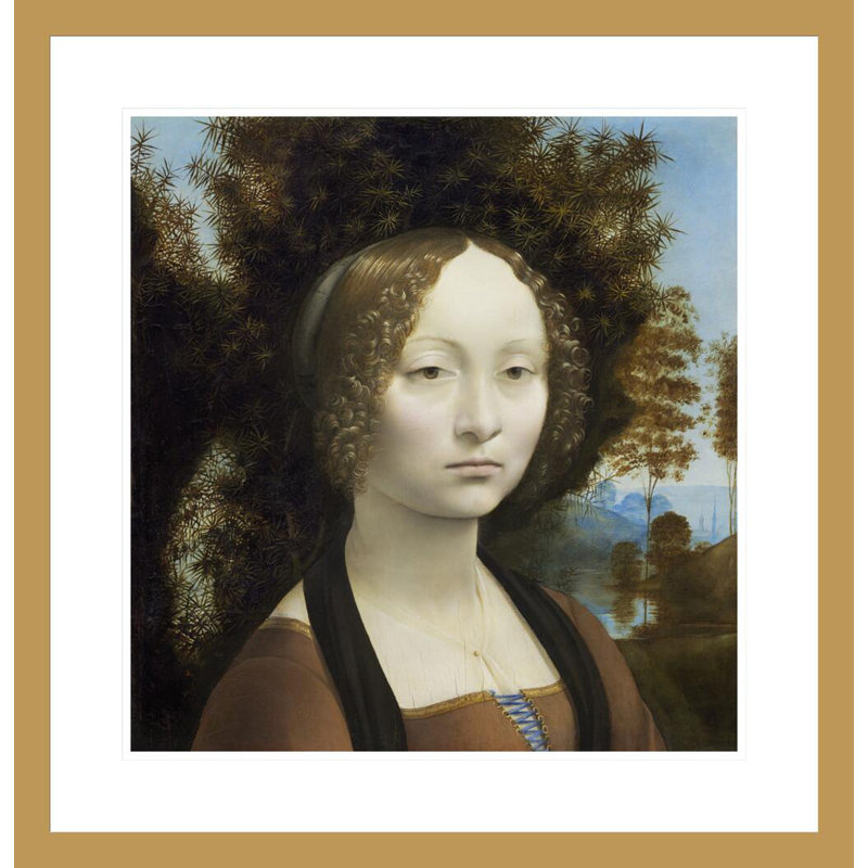 «Ginevra de 'Benci [avverse]» par Leonardo da Vinci, impression giclée encadrée, 24.29" H x 23.5" W