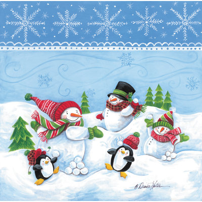 " Snowman Family Snowball Fight " by Diane Kater