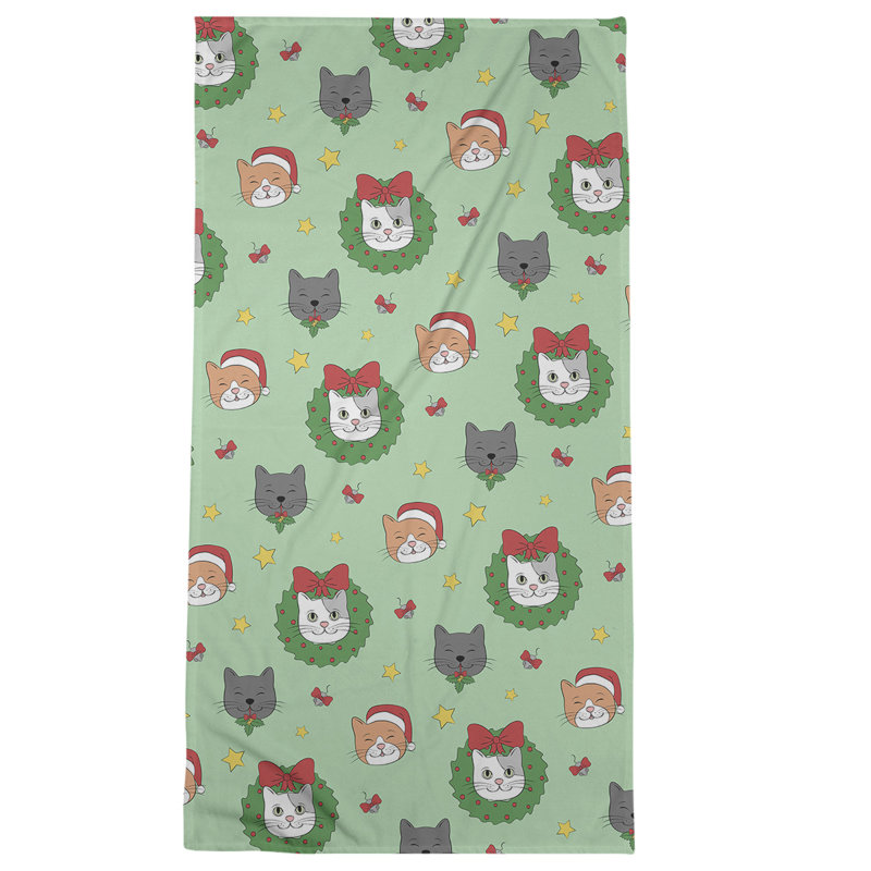 Bath Towel, Light Green, Poly/Cotton