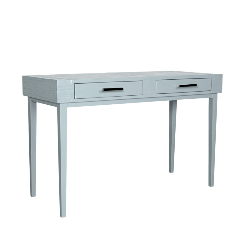 Bureau en bois massif Andros, Bleu pâle