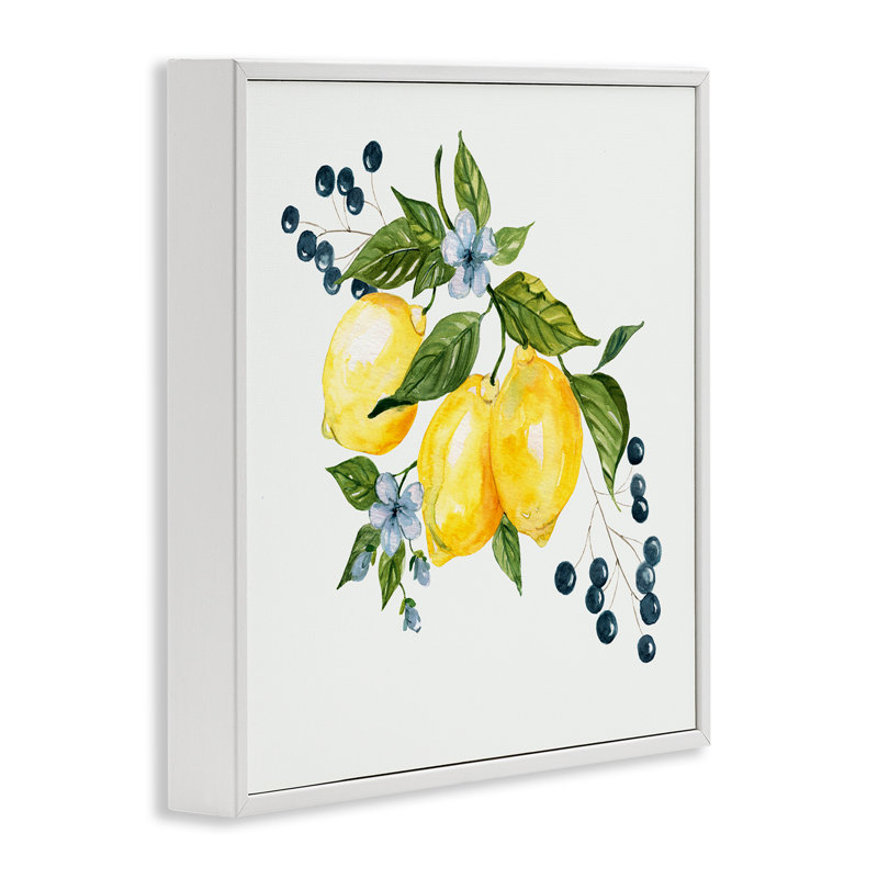 «Lemons with Blossoms & Berries», estampe numérique, conception de Livi Finn, H 17 po x l 17 po