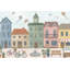 Murale de bicyclette Whimsical Town-338453250-338453260