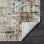 Tapis abstrait en polyester / polypropylène tissé à la machine Tuya en gris / ivoire / bleu-121359448