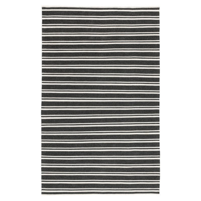 Palma 2x3 Hand Woven Performance Stripe Charcoal Fabric Rug