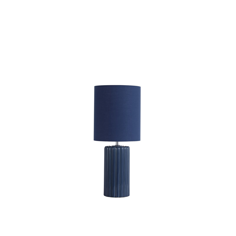 Bracan Ceramic Table Lamp, 31" H x 22" W x 22" D, Navy Blue