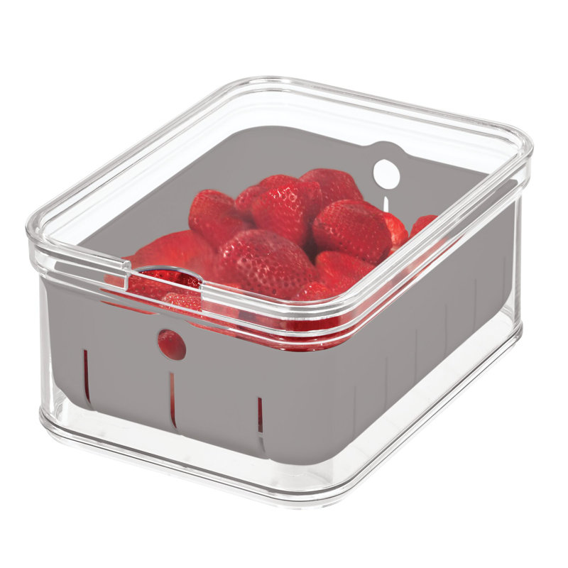Contenants de rangement et de produits alimentaires en plastique avec couvercle iDesign - transparent 8,32 po x 6,32 po x 3,76 po