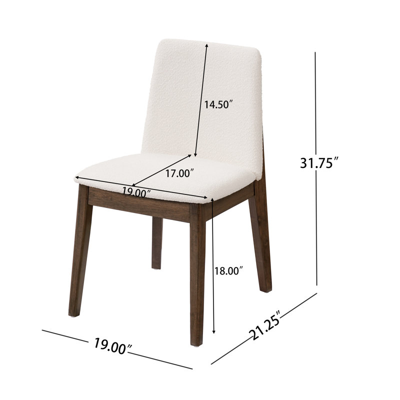 Ensemble de salle à manger Branson, 7 pièces : table, 6 chaises, Noyer / Noyer