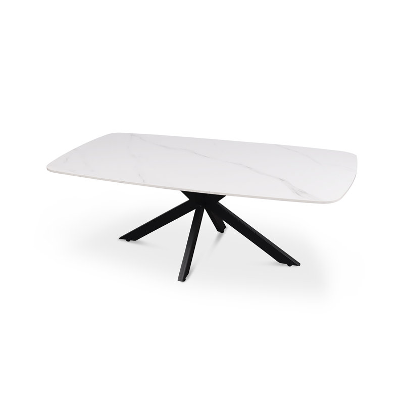 Deava Cross Legs Coffee Table, White