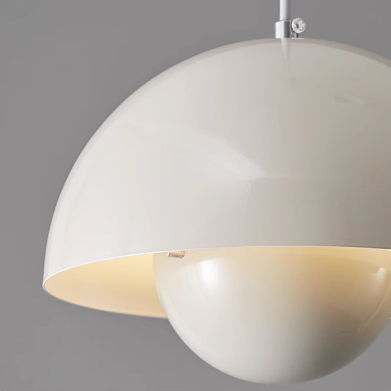 Luminaire suspendu en forme de dôme à 1 lumière Aagam, Jaune