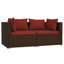 Canapé de patio rectangulaire avec coussins de 55,1 po de large Virigina-1620548952-1620548953