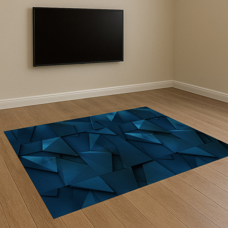 Geometric Area Rug, Runner 70 x 140 cm