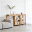 Modern Design Solid Wood Console Table with Adjustable Shelves, Sturdy and Versatile for Any Home