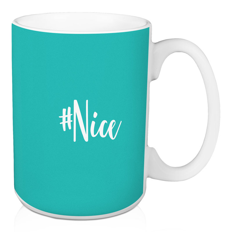 Grande tasse à café #nice Hardison, Bleu sarcelle