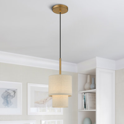 Luminaire suspendu tambour 1 lumière Gebelein