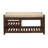 Transitional 1pc Storage Bench with 2 Open Shelves Hidden Drawer Upholstered Cushioned Seat Multifunctional Wooden Furniture