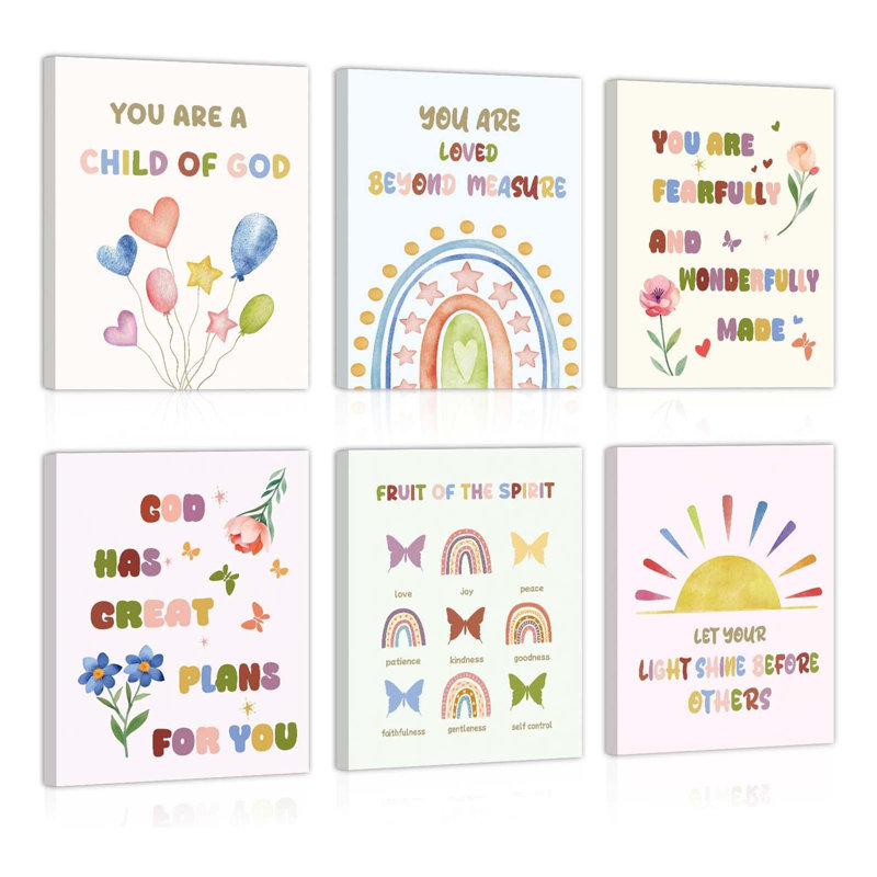 6 Piece Wrapped Canvas Wall Art