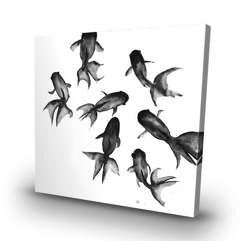 Small fishes - 32"x32" art on canvas