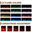 Foyer électrique autoportant de 124 cm avec manteau, insert ultramince de 102 cm, 12 couleurs de flammes DEL, 5 niveaux de luminosité, chauffage de 750 W/1500 W, télécommande, minuterie et protection contre la surchauffe-310564570-310564573