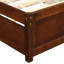 Lit plateforme simple en bois noyer avec lit gigogne amovible - Structure polyvalente pour chambre à coucher et mobilier élégant-1665536384
