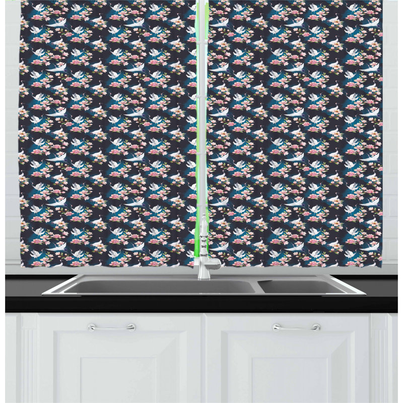 Rideau de cuisine oiseaux