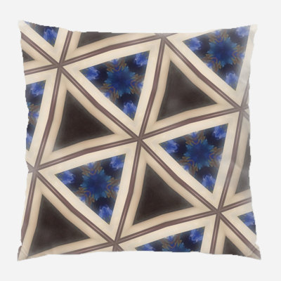 Geometric Microsuede Reversible Throw Pillow