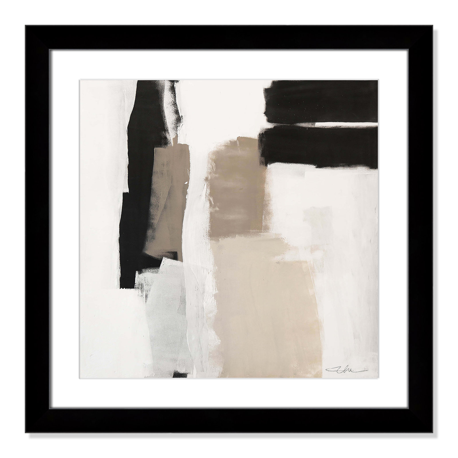Earth Scapes II Print, 25" H x 25" W x 1.25" D, Black Cube Framed