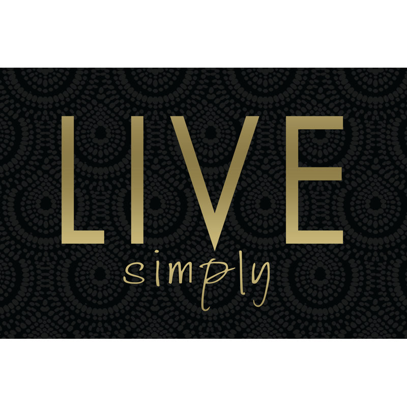 Live Simply - Wrapped Canvas Print, 30cm H x 46cm W x 3.8cm D