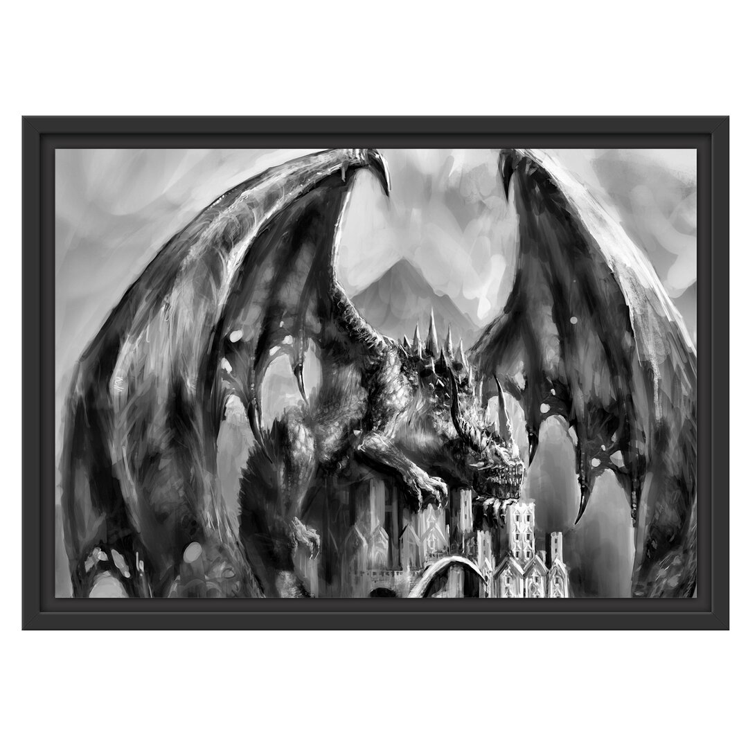 Gerahmtes Wandbild Dragon castle